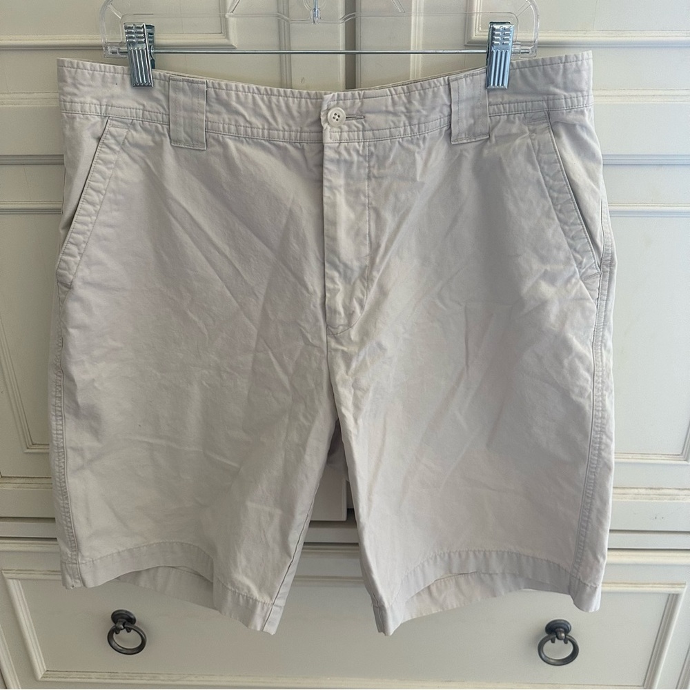 Faconnable Stone Khaki Flat Front Shorts